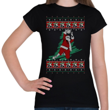 PRINTFASHION Kosaras karácsony - Női póló - Fekete női póló