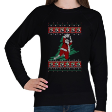 PRINTFASHION Kosaras karácsony - Női pulóver - Fekete