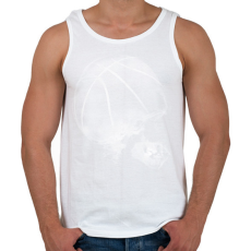 PRINTFASHION Kosaras koponya - Férfi atléta - Fehér