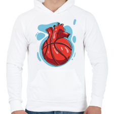 PRINTFASHION Kosaras szív - Férfi kapucnis pulóver - Fehér női pulóver, kardigán