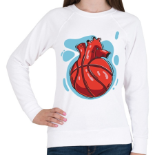 PRINTFASHION Kosaras szív - Női pulóver - Fehér női pulóver, kardigán