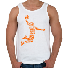 PRINTFASHION Kosaras ugrás - Férfi atléta - Fehér