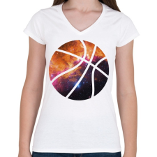 PRINTFASHION Kosaras univerzum - Női V-nyakú póló - Fehér női póló