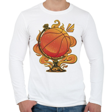 PRINTFASHION Kosárlabda - Férfi hosszú ujjú póló - Fehér férfi póló