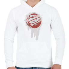 PRINTFASHION Kosárlabda - Férfi kapucnis pulóver - Fehér