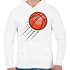 PRINTFASHION Kosárlabda - Férfi kapucnis pulóver - Fehér férfi pulóver, kardigán