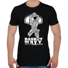 PRINTFASHION Kosárlabda - Férfi póló - Fekete