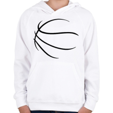PRINTFASHION Kosárlabda - Gyerek kapucnis pulóver - Fehér gyerek pulóver, kardigán