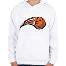PRINTFASHION Kosárlabda - Gyerek kapucnis pulóver - Fehér gyerek pulóver, kardigán
