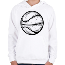PRINTFASHION Kosárlabda - Gyerek kapucnis pulóver - Fehér gyerek pulóver, kardigán