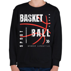 PRINTFASHION kosárlabda - Gyerek pulóver - Fekete
