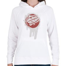 PRINTFASHION Kosárlabda - Női kapucnis pulóver - Fehér női pulóver, kardigán