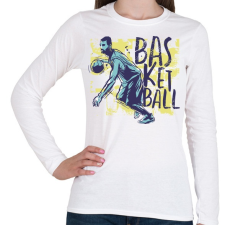 PRINTFASHION Kosárlabda sport - basketball - Női hosszú ujjú póló - Fehér női póló