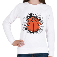 PRINTFASHION Kosárlabda üvegkár - Női pulóver - Fehér női pulóver, kardigán