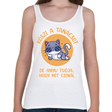 PRINTFASHION Köszi a tanácsot - Női atléta - Fehér
