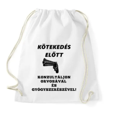 PRINTFASHION KÖTEKEDÉS ELŐTT - Sportzsák, Tornazsák - Fehér tornazsák