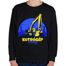 PRINTFASHION Kotrógép király - Gyerek pulóver - Fekete gyerek pulóver, kardigán