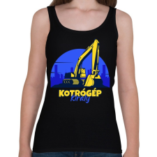 PRINTFASHION Kotrógép király - Női atléta - Fekete női trikó