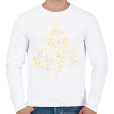PRINTFASHION Kotta karácsonyfa - Férfi pulóver - Fehér férfi pulóver, kardigán