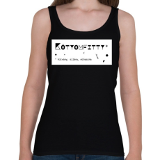 PRINTFASHION Kótyomfitty - Női atléta - Fekete