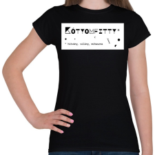 PRINTFASHION Kótyomfitty - Női póló - Fekete női póló