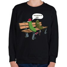 PRINTFASHION Kovászos ubi - Gyerek pulóver - Fekete gyerek pulóver, kardigán