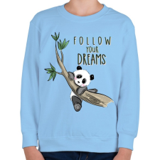PRINTFASHION Kövesd az álmaid - Gyerek pulóver - Világoskék gyerek pulóver, kardigán