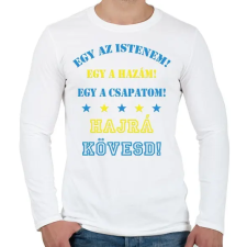 PRINTFASHION Kövesd - Férfi hosszú ujjú póló - Fehér férfi póló