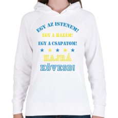 PRINTFASHION Kövesd - Női kapucnis pulóver - Fehér