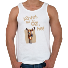 PRINTFASHION Követ az őz he - Férfi atléta - Fehér atléta, trikó