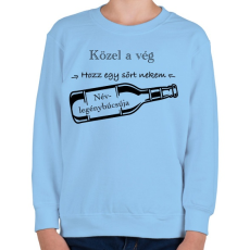 PRINTFASHION Közel a vég - Gyerek pulóver - Világoskék