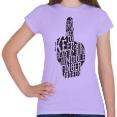 PRINTFASHION középső ujj - Női póló - Viola