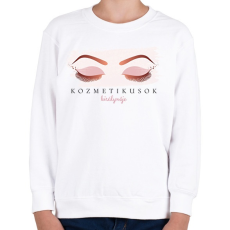 PRINTFASHION Kozmetikusok királynője - Gyerek pulóver - Fehér