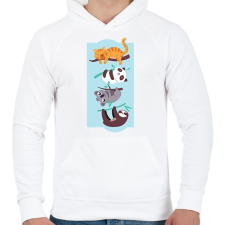 PRINTFASHION Közös hobbi - Férfi kapucnis pulóver - Fehér férfi pulóver, kardigán