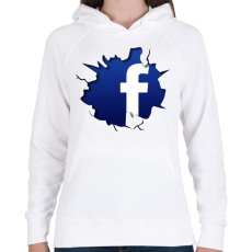 PRINTFASHION Közösségi háló - Női kapucnis pulóver - Fehér