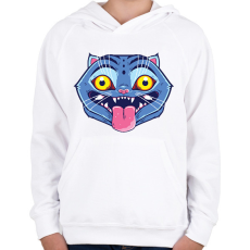 PRINTFASHION Kpop Démon Vadászok Tigris - Gyerek kapucnis pulóver - Fehér