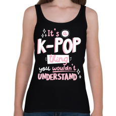 PRINTFASHION KPOP rajongó - Női atléta - Fekete