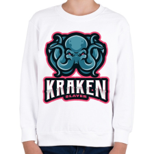 PRINTFASHION Kraken Slayer - Gyerek pulóver - Fehér gyerek pulóver, kardigán