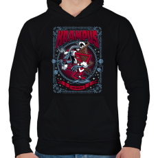 PRINTFASHION Krampus sötét karácsony - Férfi kapucnis pulóver - Fekete