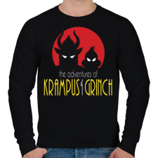 PRINTFASHION Krampusz és Grincs - Férfi pulóver - Fekete férfi pulóver, kardigán