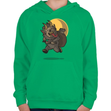 PRINTFASHION KRAMPUSZ - Gyerek kapucnis pulóver - Zöld