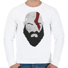 PRINTFASHION Kratos - Férfi pulóver - Fehér
