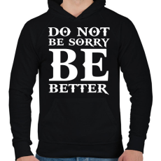 PRINTFASHION Kratos idézet - Férfi kapucnis pulóver - Fekete