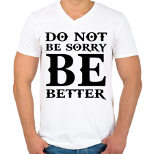 PRINTFASHION Kratos idézet - Férfi V-nyakú póló - Fehér férfi póló