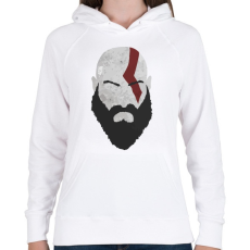PRINTFASHION Kratos - Női kapucnis pulóver - Fehér