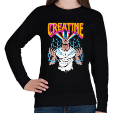 PRINTFASHION Kreatin - Női pulóver - Fekete női pulóver, kardigán