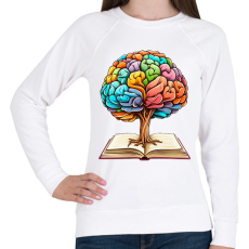 PRINTFASHION Kreatív agy - Női pulóver - Fehér