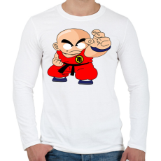 PRINTFASHION Krilin - Férfi hosszú ujjú póló - Fehér