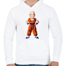 PRINTFASHION Krillin - Férfi kapucnis pulóver - Fehér férfi pulóver, kardigán