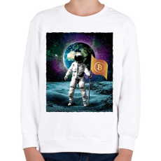 PRINTFASHION Kripto az űrben - Gyerek pulóver - Fehér